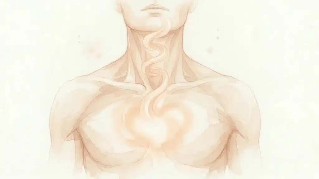 connexion entre la nuque et le thorax avec circulation interne du souffle et des tensions