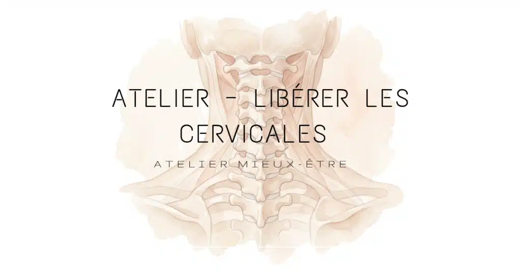 Illustration anatomique des cervicales pour atelier bien-être
